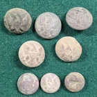 Lot of 8 Civil War U.S. General Service Eagle Buttons – Coats & Cuffs