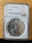 1987 American Eagle Silver 1 oz Brilliant Uncirculated PCGS MS69