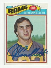 JOHN CAPPELLETTI PENN STATE HEISMAN TROPHY AUTOGRAPHED SIGNED 1977 TOPPS LA RAMS