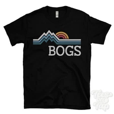 BOGS RETRO LOGO PARODY T-SHIRT huntly aberdeenshire scotland