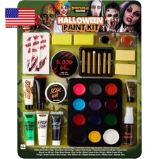 25 PCS Halloween Family Makeup Kit, 12 Color Special Effect Face Body Paint, Cos
