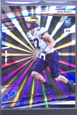 2022 Prestige Aidan Hutchinson Xtra Points Sunburst RC #312 Lions