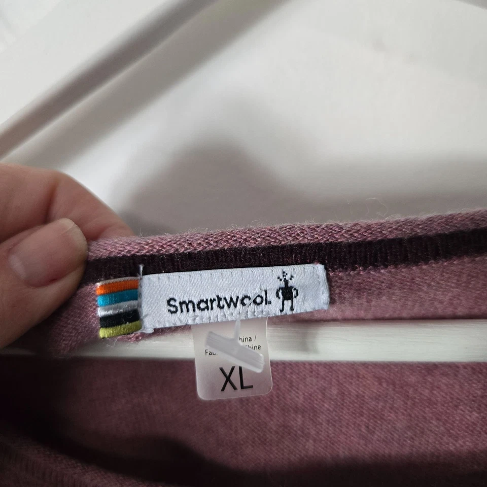 Smartwool Size XL Shadow Pine Sweater Merino Wool Blend Colorblock Pullover - Image 2 of 4