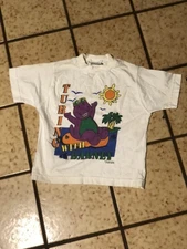 Vintage The Lyons Group Barney Kids Shirt Tubing With Barney