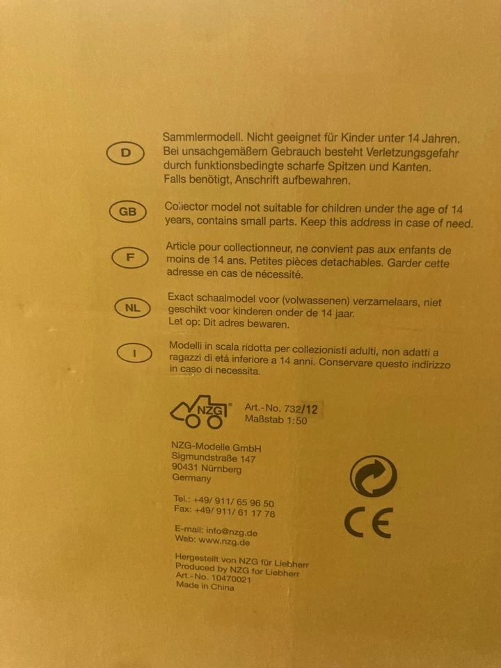 NZG 1:50 Liebherr LTM 11200-9.0 Havator 732/12. - Immagine 2 di 4