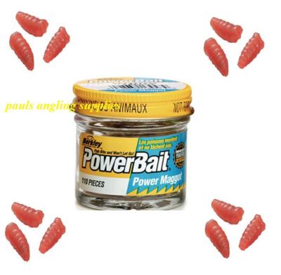 110 Fishing Imitation Powerbait Rubber Maggots Red