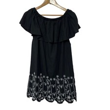 Old Navy Womens Linen Blend Dress Size XS Embroidered Eyelet Spring Floral