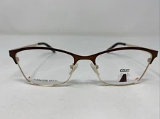 A-List Red Carpet 103 Brown/Gold 56-18-145 Metal Full Rim Eyeglasses Frame “B77