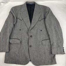 Pendleton VTG Mens Western sports coat Wool Sz 46 L Herringbone