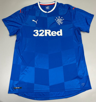 Glasgow Rangers 2016/2018 Home Size 2XL XXL Puma Soccer Shirt Jersey