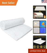 60'' x24'' x1'' Thick Ceramic Fiber Blanket Fireproof Insulation Baffle Rated...