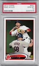 2012 Topps Baseball - Mike Aviles - PSA 10 - #441 - Registry - RED SOX!