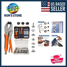 Magnetic Snap Fasteners Kit - Heavy-Duty Tool with 60 Marine Snaps and Fasteners
