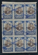Liberia # O117 Mint Cockrill Type 12 BUREAU OF INTERNAL REVENUE X NINE Scarce!