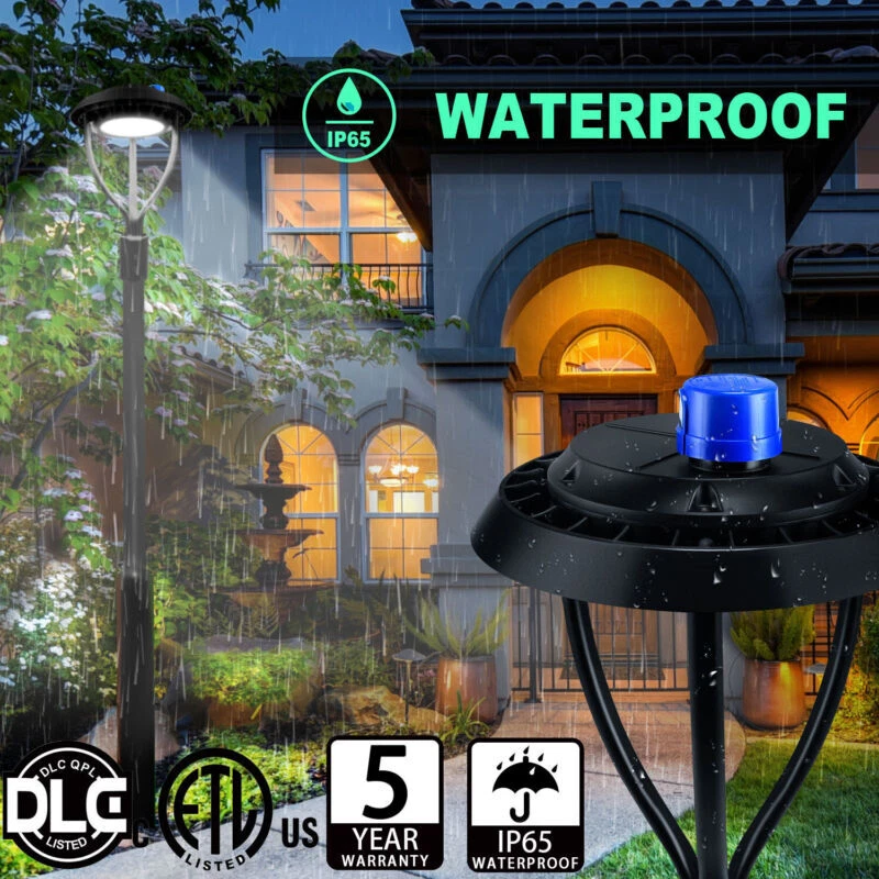 60W LED Post Top Light Outdoor Parking Lot Garden Pole Fixture Dusk to Dawn IP65 - Image 4 of 4