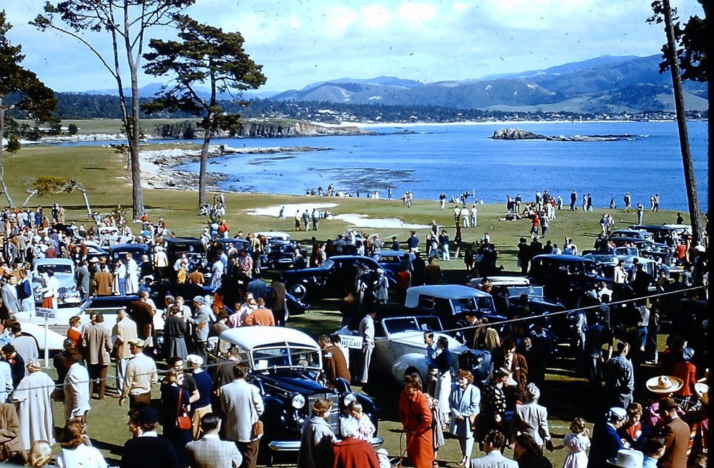 Lot of Vtg 34 Pebble Beach Auto Road Race Racing Classic Cars Concurs d'Elegance
