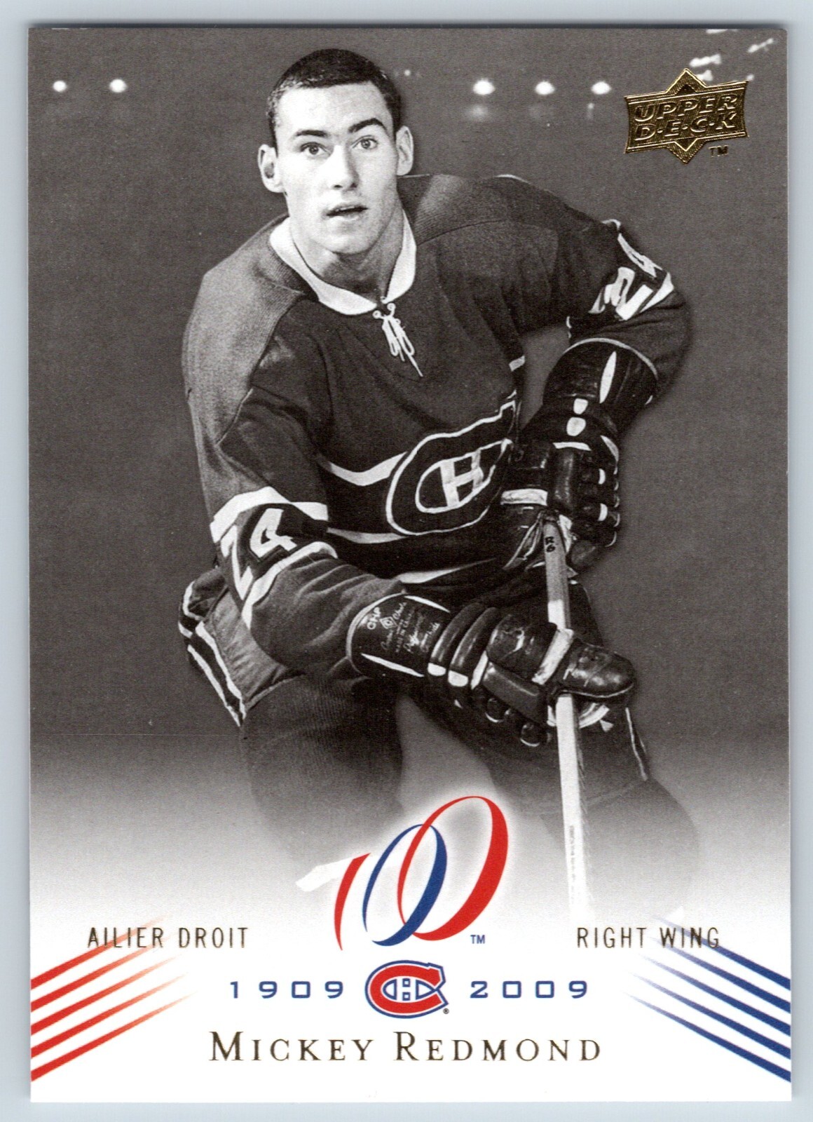 MICKEY REDMOND 2008-09 UPPER DECK MONTREAL CANADIENS CENTENNIAL 08-09 NO 5 23945