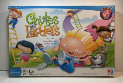 2005 Hasbro Milton Bradley Chutes and Ladders Board Game New Tears Plastic Read