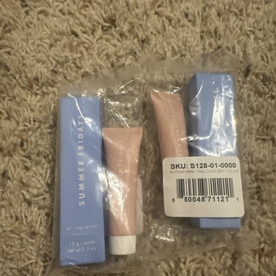 Summer Fridays Jet Lag Mask .5 oz /15 ml Travel Size NIB x2 + Cloud Dew Cream