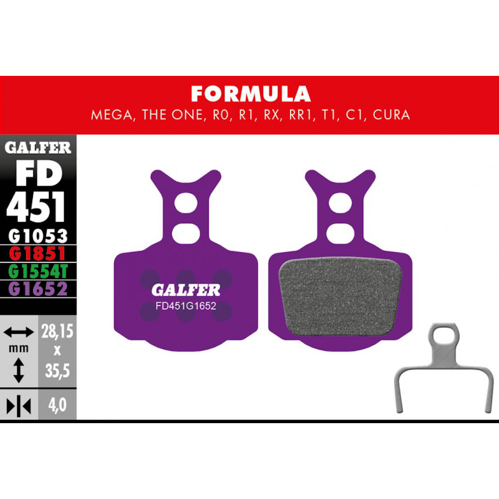 Galfer Formula Mega / The One Brake Pads - E-Bike Compound R Cura eMTB Disc Pad