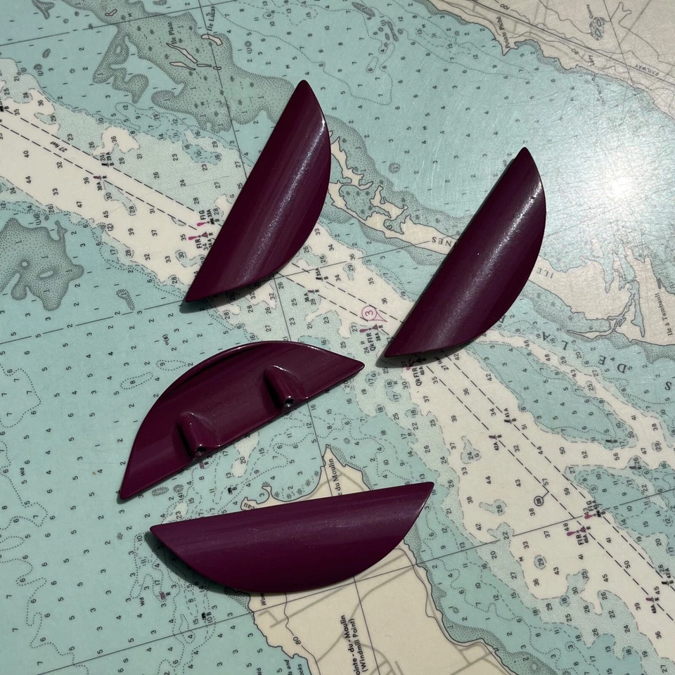 Cajón/manijas de puerta/tiradores vintage años 80 mod uva púrpura Foto 2 de 4