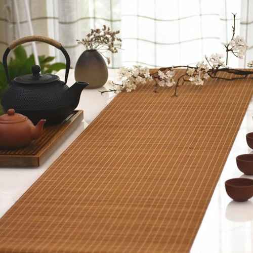 Table Runner Natural Bamboo Placemat Classic Style Tea Mats Heat Pad 10-50x100cm - Picture 6 of 27