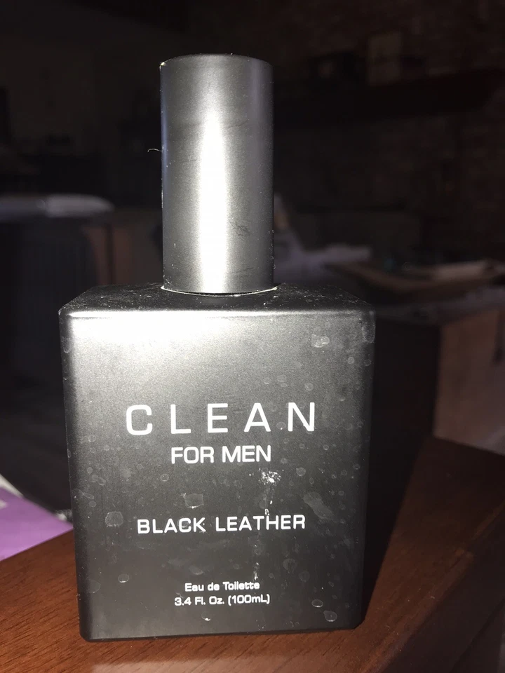 Clean Black Leather Clean Eau De Toilette spray 3,4 oz para homens novo sem caixa - Imagem 2 de 3