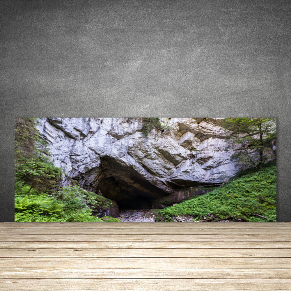 Crédence de cuisine en verre nature évadez-vous en montagne avec ce panneau 125x50 cm