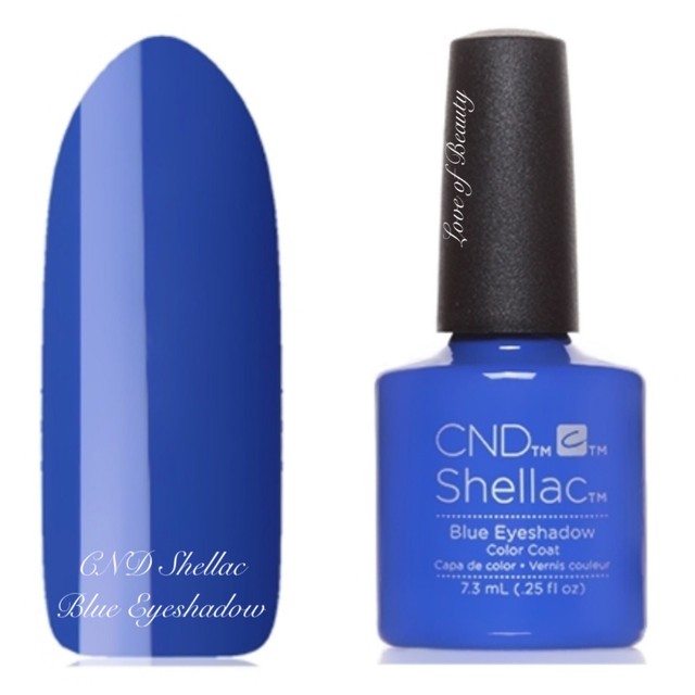 CND Shellac Blue Eyeshadow 91406 UV GEL Bright Navy Polish .25oz for