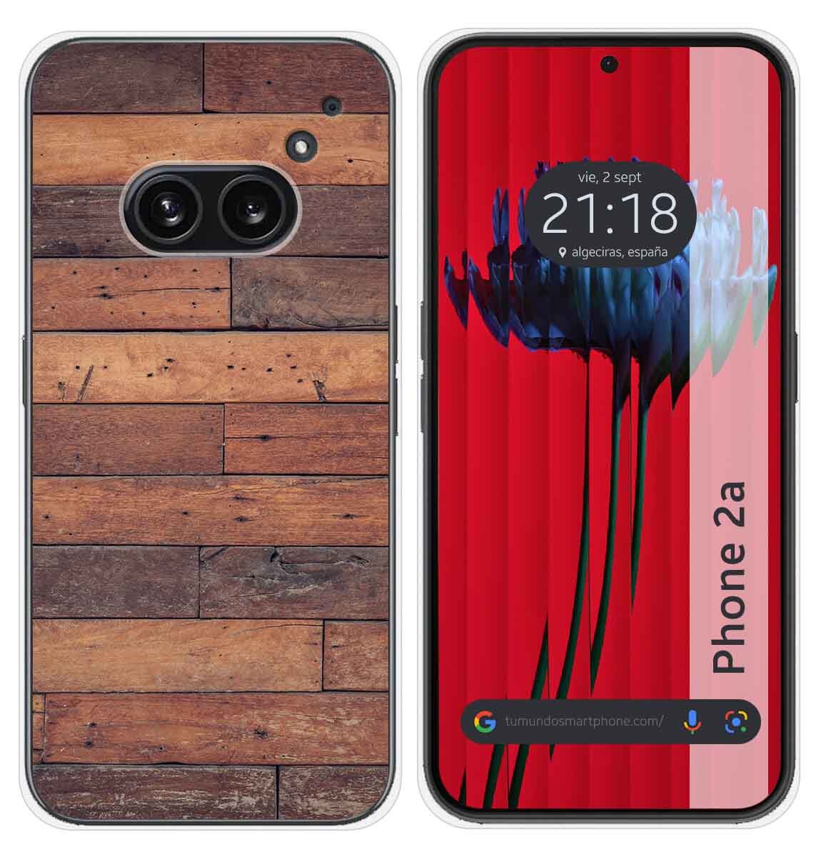 Cover Silicone per Nothing Phone 2a 5G Disegno Legno 03 Disegni