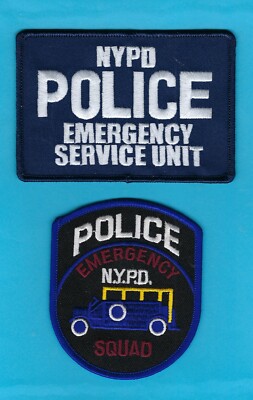 NYPD EMERGENCY SERVICE UNIT PATCH SET A ~ NEW YORK CITY POLICE