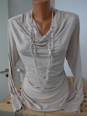 Heine Wasserfallshirt Perlen beige 40 online kaufen