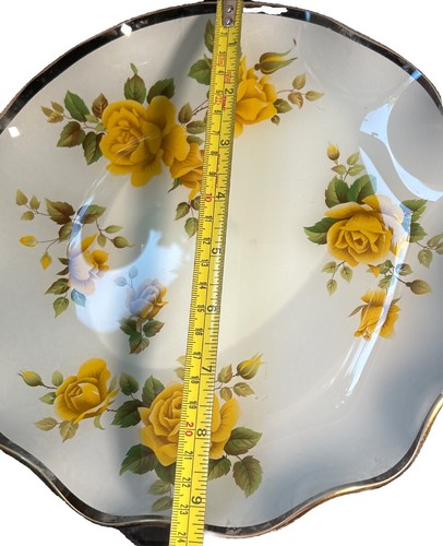 Vintage James Clarke And Sons English Stoke Glass Cake Platter Scalloped - Picture 6 of 12