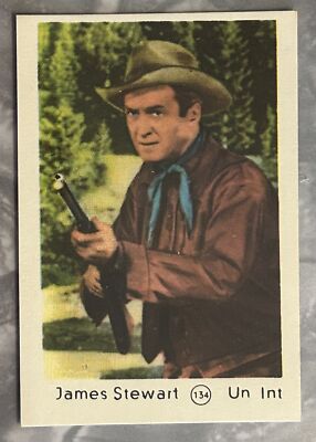 JAMES JIMMY STEWART 1952 MAPLE LEAF GUM FILM STARS CARD 134 HOLLAND DUTCH NICE