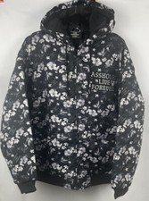 New A$$holes Live Forever Hooded Bomber Jacket Tropical Flower Size Large Unisex
