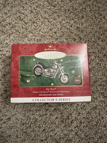 Vintage Hallmark Keepsake Ornament 2000 Fat Boy Harley-Davidson da collezione - Foto 10 di 10