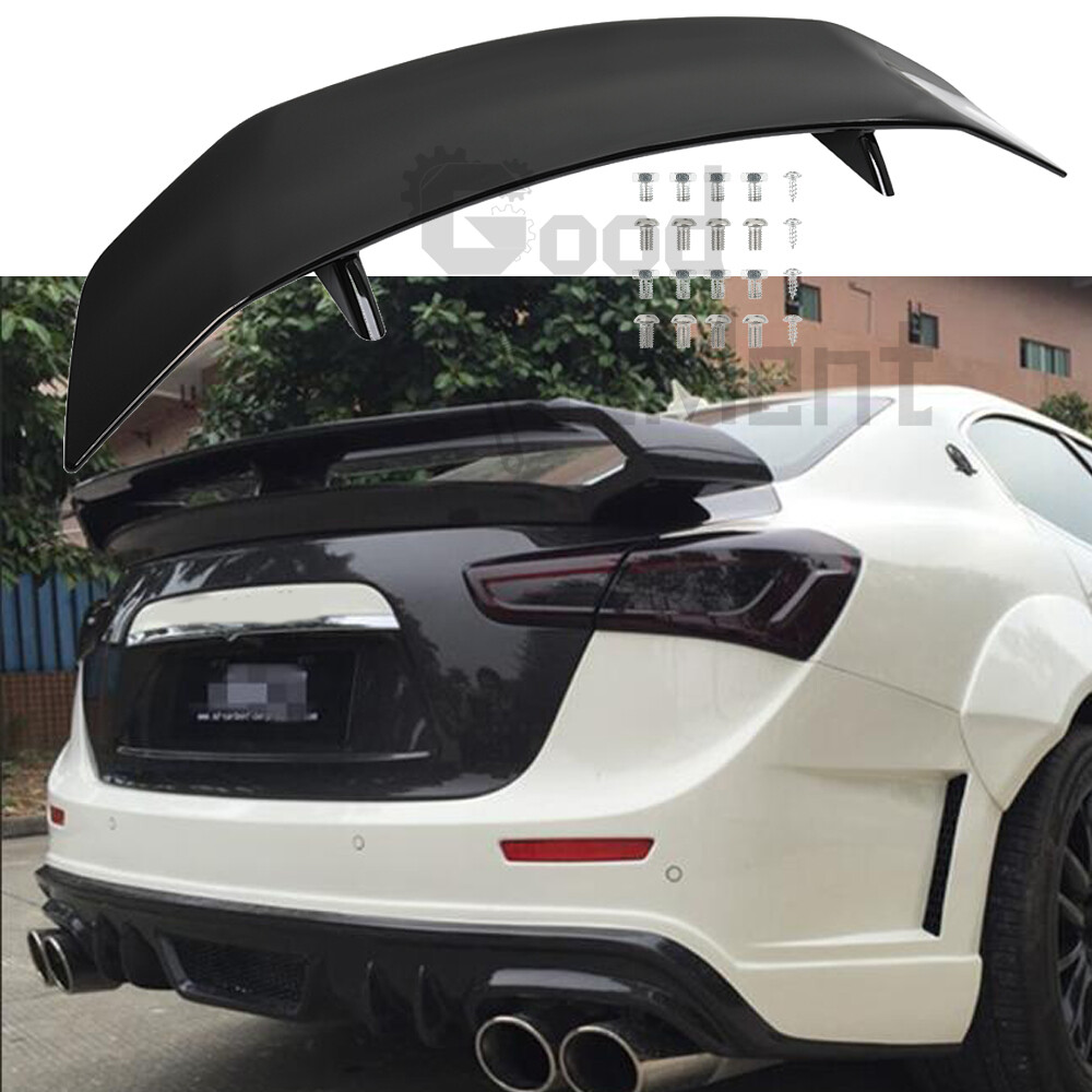 For Maserati Ghibli 2014-2024 Glossy Black Car Rear Trunk Spoiler Wing Lip 46"