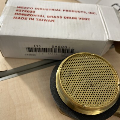 New Wesco Horizontal Brass Drum Vent 5A506