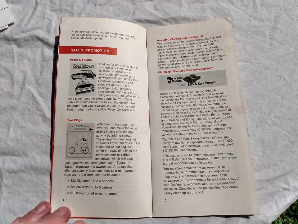 Буклет дилера AMC NOS 76 Jeep Pacer NASCAR Matador IMSA Gremlin - Изображение 3 из 4