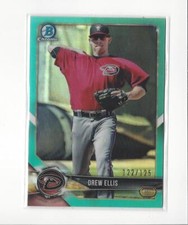 2018 Bowman Chrome Prospects Aqua Refractor #BCP25 Drew Ellis D-Backs /125 