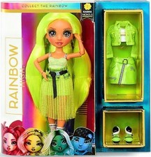 Rainbow High Fashion Doll Karma Nichols Neon 2 Outfits Series 2 Big Eyes Collect