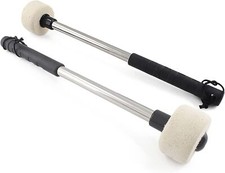 2 Pack Felt Head Bass Drum Mallets Percussion Sticks, 12 Inch Stainless Steel