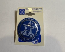 NOS 1994 Dallas Cowboys Super Bowl XXVIII Pin Back Button on  Topperscot Card