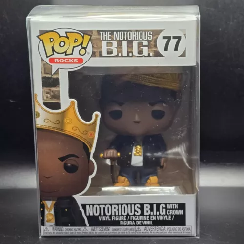 Funko POP! Rocks: The NOTORIOUS B.I.G. with Crown Figure #77 w/ Protector