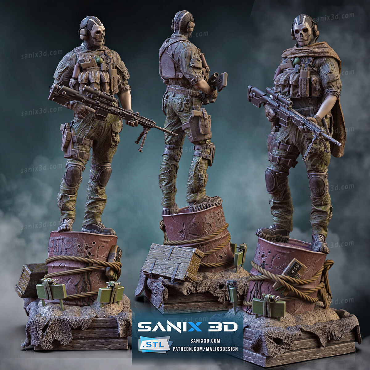 Call of Duty - GHOST - 1:6 Scale (444.5mm) Statue 3D Print Call of Duty - GHOST - 1:6 Scale (444.5mm) Statue 3D Print