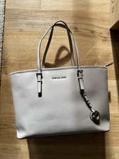 MICHAEL KORS Jet Set Large Saffiano Tote Bah Pearl Grey Handtasche
