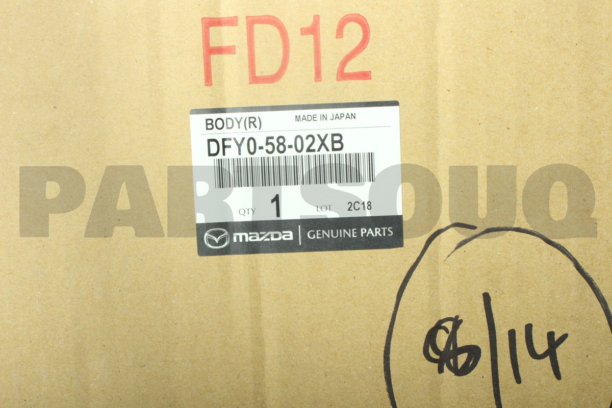 DFY05802XB Genuine Mazda BODY(R),FRONT DOOR DFY0-58-02XB | eBay
