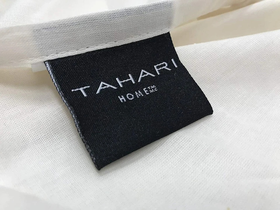 Tahari Damask Medallion Cotton Quilted Textured Duvet Cover Set Ivory King Queen - Image 4 of 4