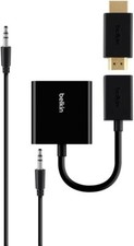NEW Belkin B2B137-Blk HDMI to VGA Adapter Kit with 3.5mm Audio