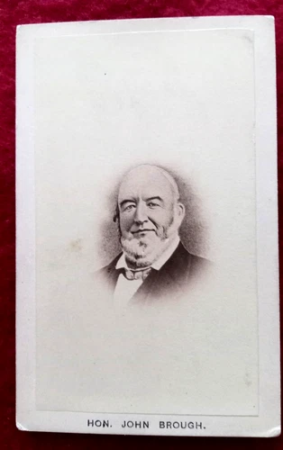 ORIGINAL CDV PHOTO OF OHIO CIVIL WAR GOVERNOR JOHN BROUGH BEATING  VALLANDIGHAM